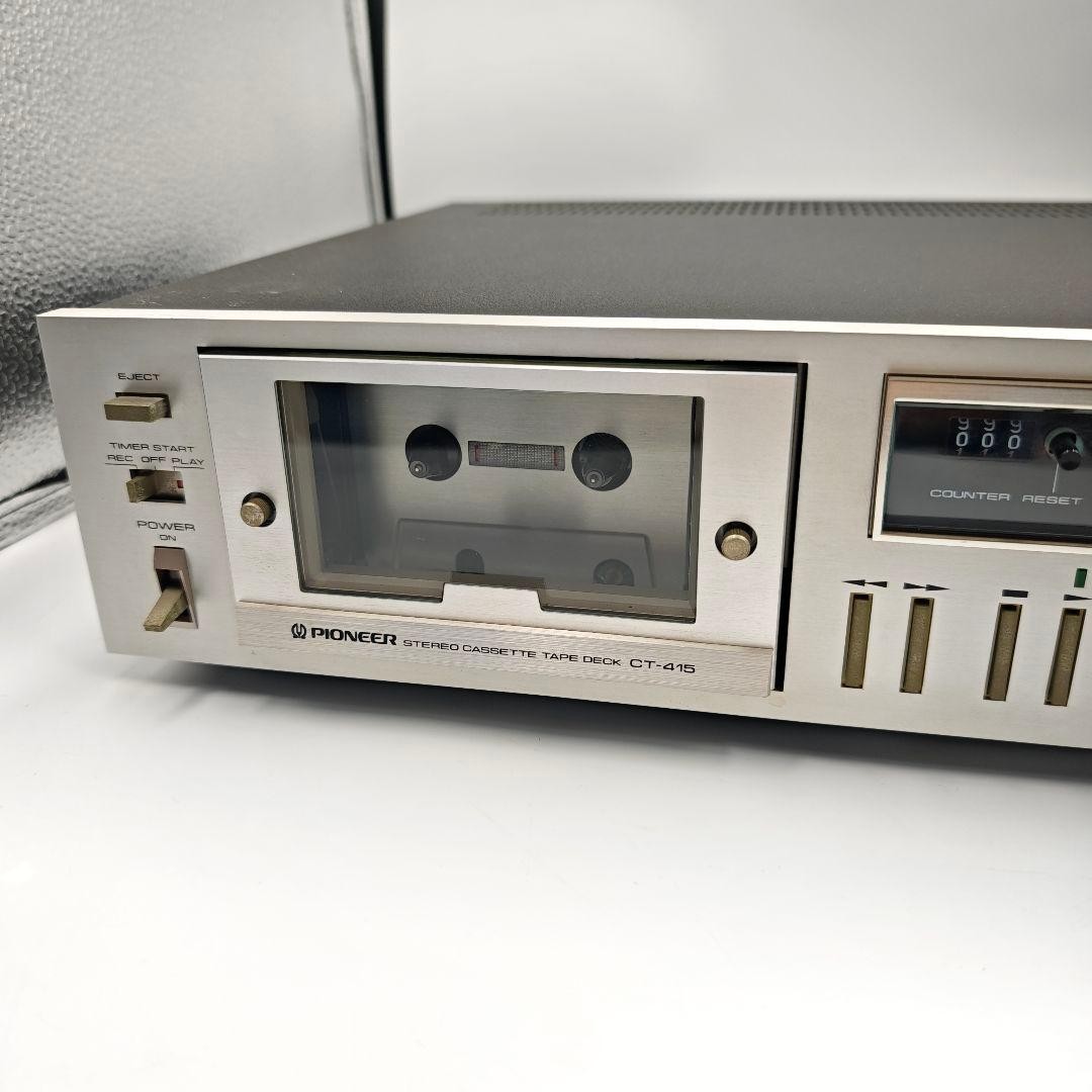 PIONEER CT-415 Stereo Cassette Tape Deck Silver Rare Vintage From
