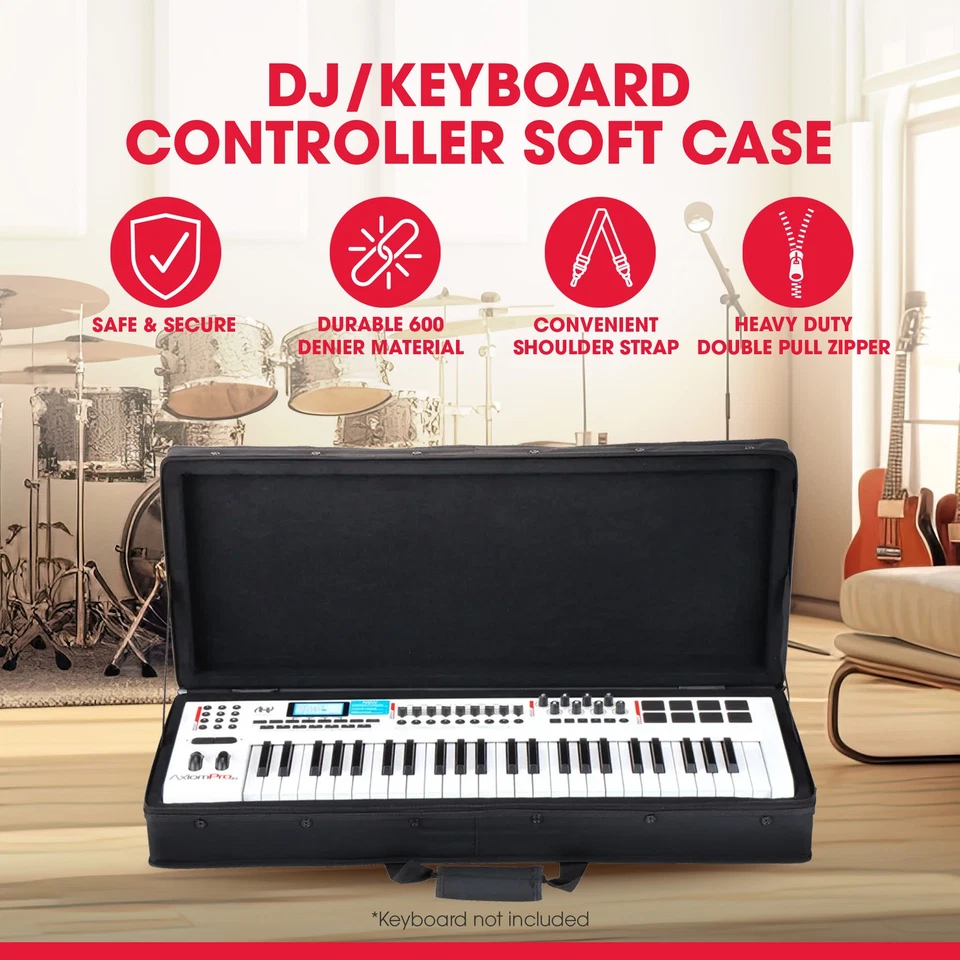 SKB 32”x12” DJ Controller & Small MIDI Keyboard Soft Case Padded Bag (Open Box) - Image 2 of 4