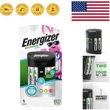 Recharge Pro AA  AAA Battery Charger with 4 NiMh Batteries - 3 Hour Fast Charge