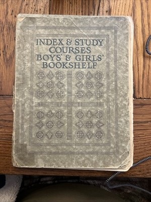 Vintage 1912 Index & Study Bookshelf for Boys and Girls Loose Pages