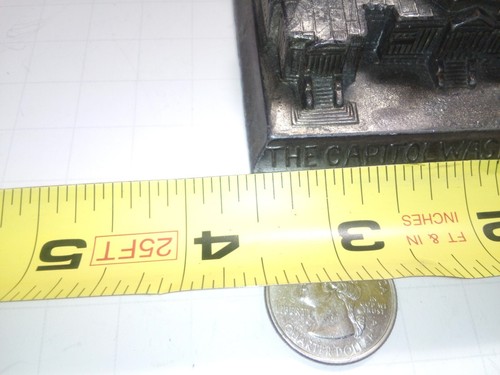 Vintage US Capitol Silver Metal Souvenir Bldg. Washington DC United States A55 - Picture 9 of 12