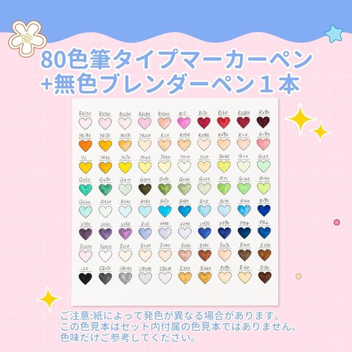 Sanrio x Ohuhu Brush Type, feine Schrift, 80 Farben, 81 Stifte mit 1 Mixstift - Bild 6 von 6