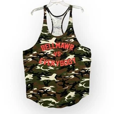 Atilis Gym Camo Stringer Bellmawr vs Everybody Tank Mens XL USA Made Camo Shirt