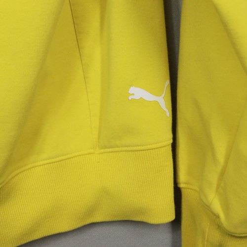 Puma SE x Ferrari Street Racing Sweatshirt Mens XL Yellow Crew Neck Long Sleeve - Picture 9 of 9