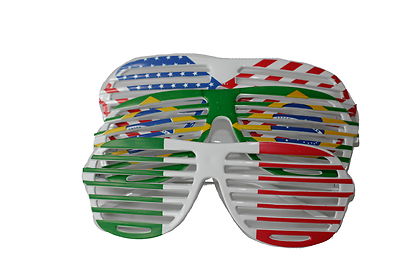 6/3 SET SHUTTER SHADE  Party  Atzenbrille Karneval FAHNE