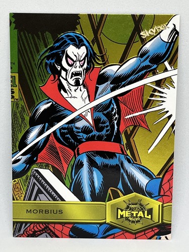 2021 SkyBox Metal Universe Spider-Man Yellow FX Parallel High #156 Morbius - Picture 3 of 3