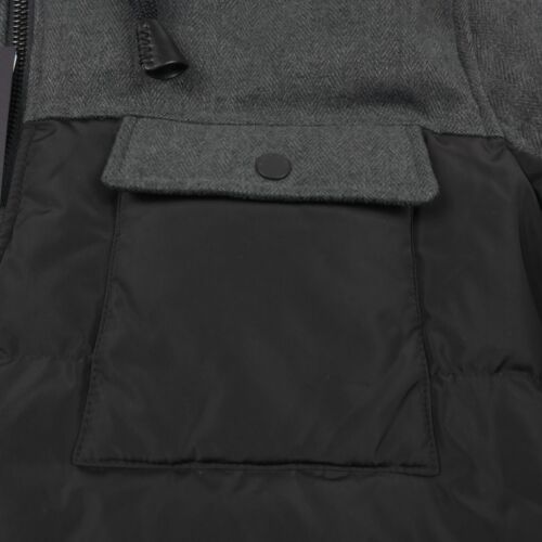 $425 Andrew Marc New York Hopkins Gray & Black Hooded Down Parka Jacket Mens XL - Picture 9 of 14