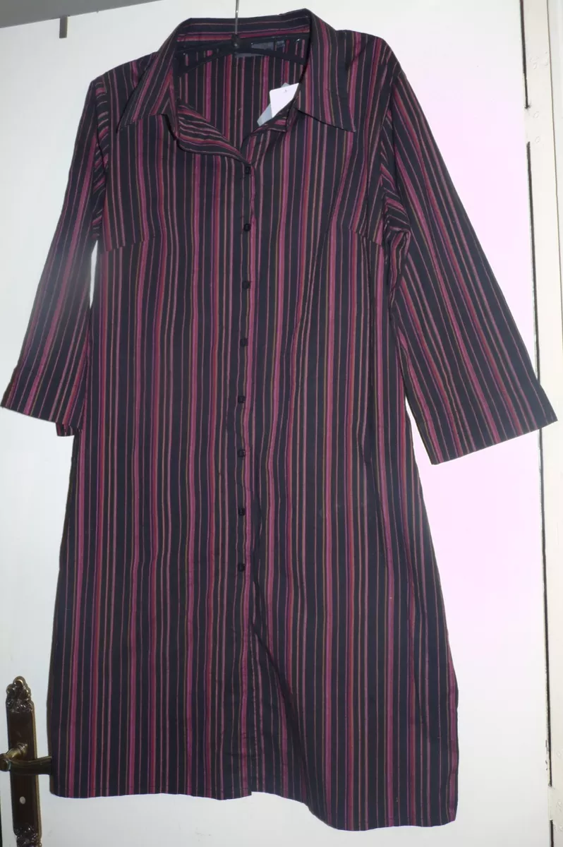 Robe chemise tunique de maternit KIABI MAMAN ray noir et rose T