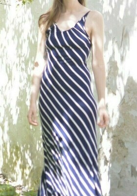 navy backless maxi dress