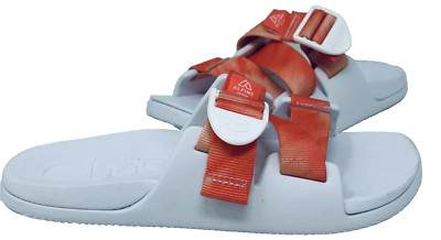 Chaco Women's Chillos Slip On Comfort Slide Sandals Orange/White Size:7 146R