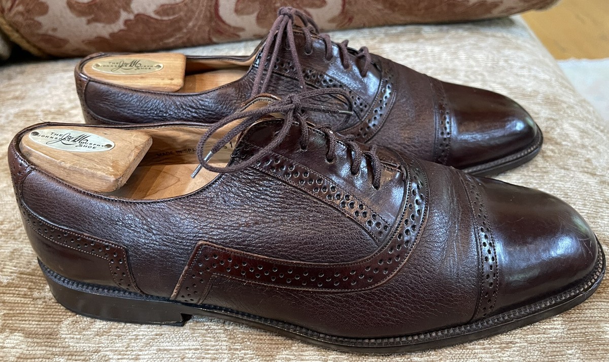 MEZLAN Napoli Brown Leather Cap Toe Oxford Dress Shoes Mens  display picture 1