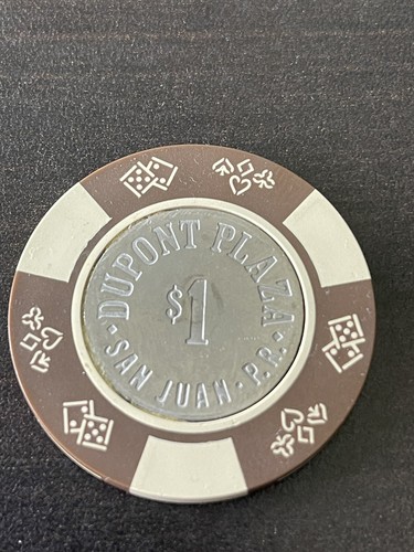 $1 Dupont Plaza San Juan Puerto Rico Casino Chip DPL-1j ***VERY RARE***