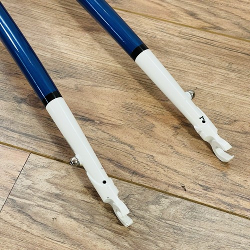 Lugged Crown 700C Chromoly Fork Caliper 1 1/8 Threadless 300mm Blue & White - Picture 12 of 13