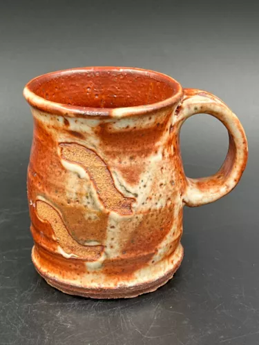 Vintage Studio Art Pottery Earth Tone Coffee Mug