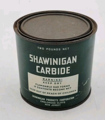 Shawinigan Carbide Miners 2 Pound Tin Can Empty