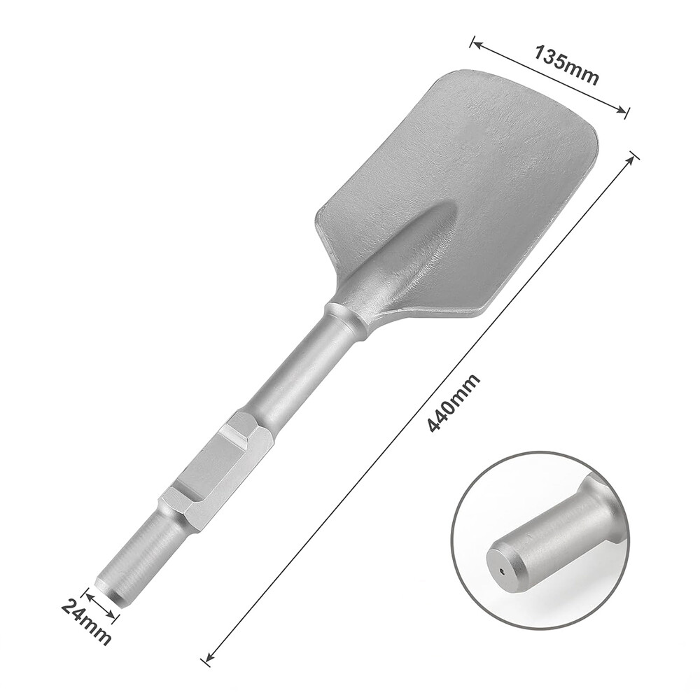 440MM Clay Spade Scoop Breaker Chisel Bit Max Square Heart For Hammer Drill