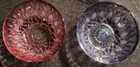 Lot Of 2 Made In France Michaelotti Crystal Bowls Pink & Purple — photo 2