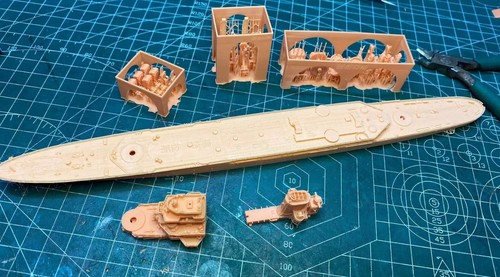 1/700 French De Grasse Cruiser (Wasserlinie/Vollrumpf) 3D-gedrucktes Kit - Bild 4 von 10