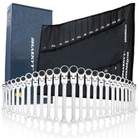 "Kombi Set 25Tlg Ring-Ratschen-Gabel-SchlüSsel Inch 1/4\"-1\" + Metrik 10-24Mm"