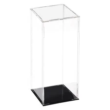 Acrylic Clear Display Case Box Dustproof Protection Showcase 10x10x30cm
