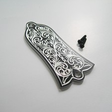 Hand engraved classical pattern aluminum truss rod cover fits to Gibson guitars