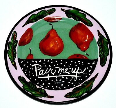Droll Designs Hand Crafted Pair Me Up 11-1/2'' Dinner Plate