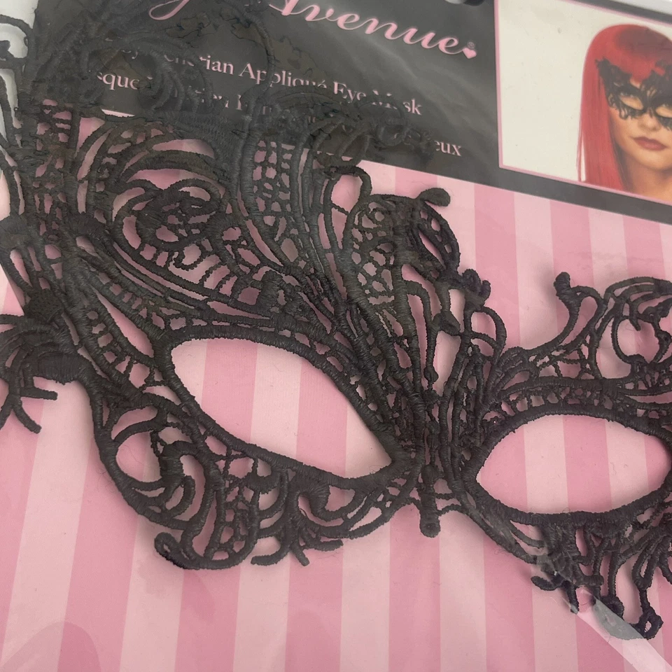 Sexy Máscara de Ojos de Encaje Negro Fiesta Mascarada Máscara Disfraz Fiesta para Mujer, 1 pieza Máscara Foto 3 de 4