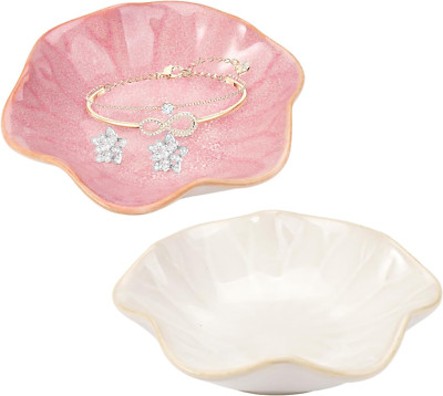 2Pcs Schmuck Schale Deko Tablett Clean Girl Aesthetic, Ring Armband Organizer Ke