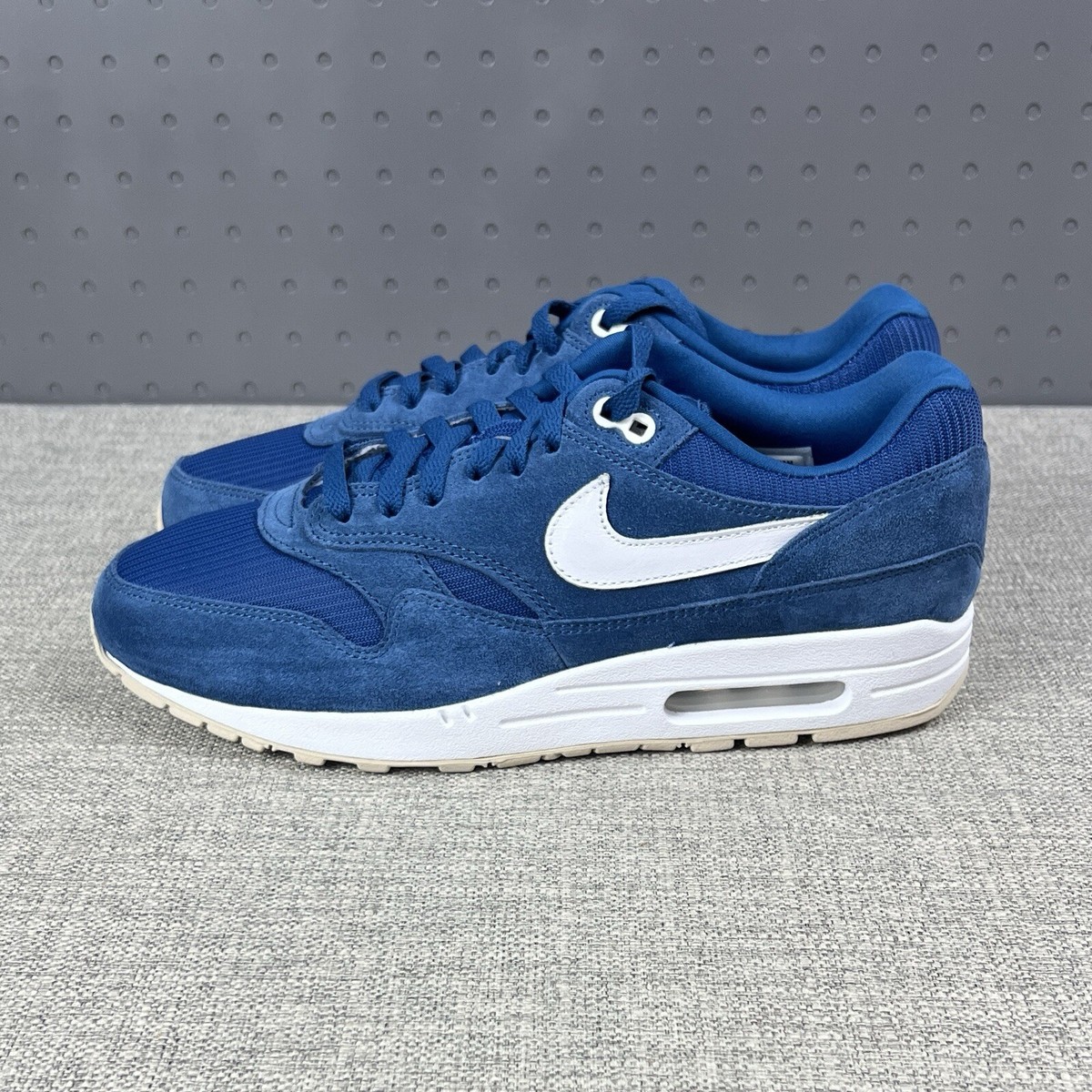 新品未使用Nike Air Max 1 ホワイト/ブルー 26.5cmUS8.5 Nike Air Max 1 Nike By You Blue Suede FQ8790 900 Womens 11.5