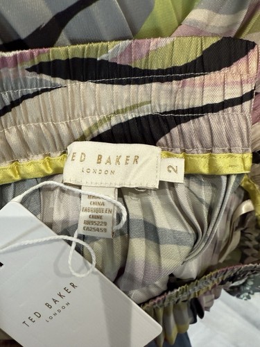 Ted Baker Miiah Plisado Pañuelo Midaxi Dobladillo Falda Talla TB2/UK10 RRP£150 NUEVO - Imagen 10 de 13