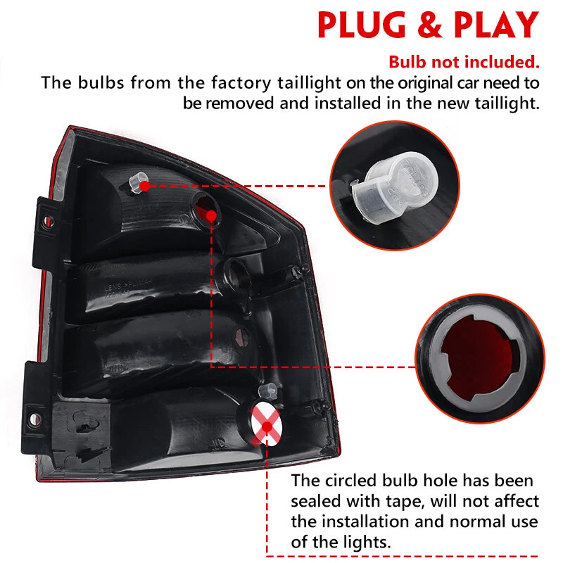 For 2007-2010 Jeep Compass Break Red Tail Light Lamp Driver Side LH 5303879AD Foto 3 de 4