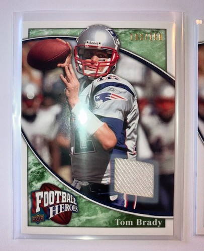 Tom Brady Jersey CARD LOT (2) - 2009 Upper Deck Heroes Card 70 #/99* #/150 MINT - Picture 3 of 14