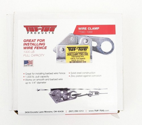 TUF-TUG Wire Clamp TTWC-1000 Barbed & Smooth Wire Fence Installation Tool USA - Picture 4 of 4