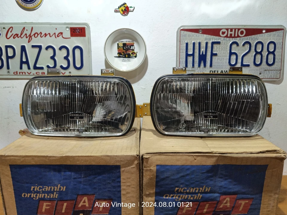 fiat 131 murat Carello 472 Headlights Italian Made Original Brand NOS OEM - Image 2 of 4
