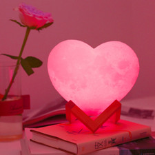 LED mond Nachttisch Lampe Nachtlicht RGB Kinder Nachtlampe Dimmbar Touch Sensor