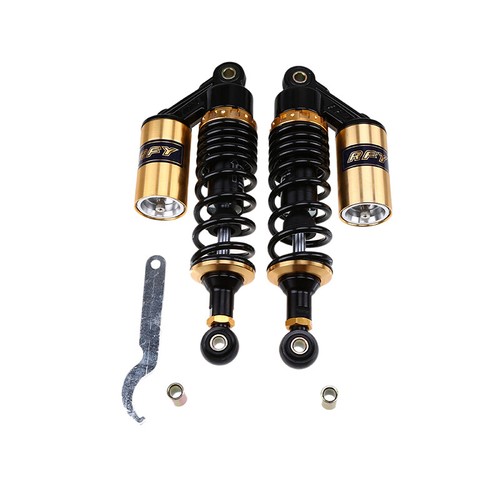 280mm 11" Motorcycle Air Shock Absorbers Suspension Round Hole For Harley Yamaha - Bild 2 von 9