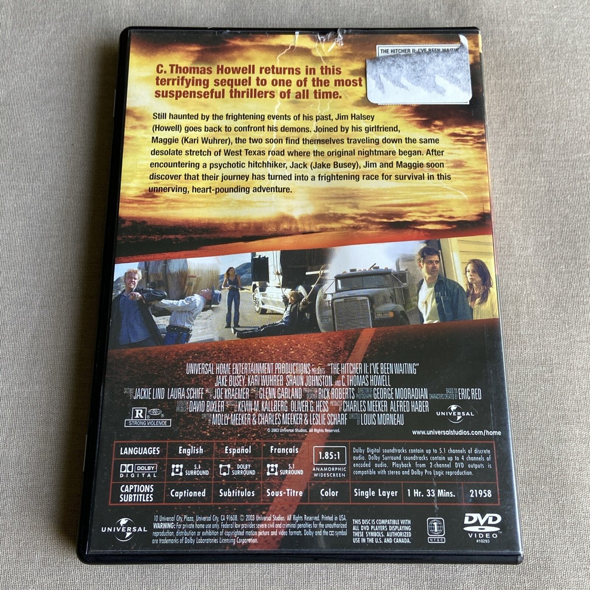 The Hitcher II: I've Been Waiting (2) (DVD WS 2003) Horror