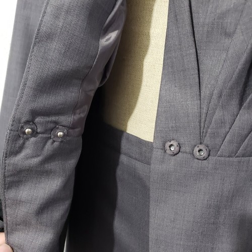 Anne Klein grau Business Büro Rock Gürtel gerafft vorne Blazer Anzug 8 - Bild 15 von 24