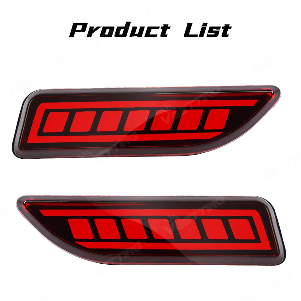 Pair For 2011-2013 Toyota Corolla Lexus CT200h LED Rear Reflector Brake Light - Image 4 of 4