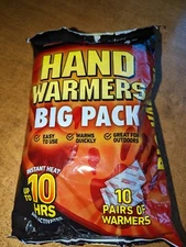 Grabber Warmers Big Pack 10+ Hours Hand Warmers, 20 Grabber 10 Pairs-"NEW (B18)