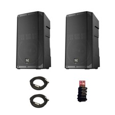 2x Electro-Voice ELX200-12P 12" 1200W Powered Speaker  XLR's  Cable Ties