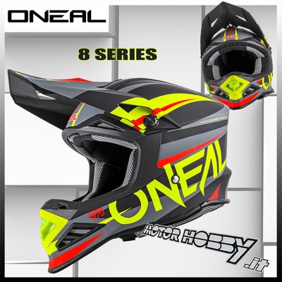 CASCO CROSS ENDURO IN FIBRA MTB O'NEAL AGGRESSOR SERIE 8 BLACK HI-VIS  TAGLIA S | eBay