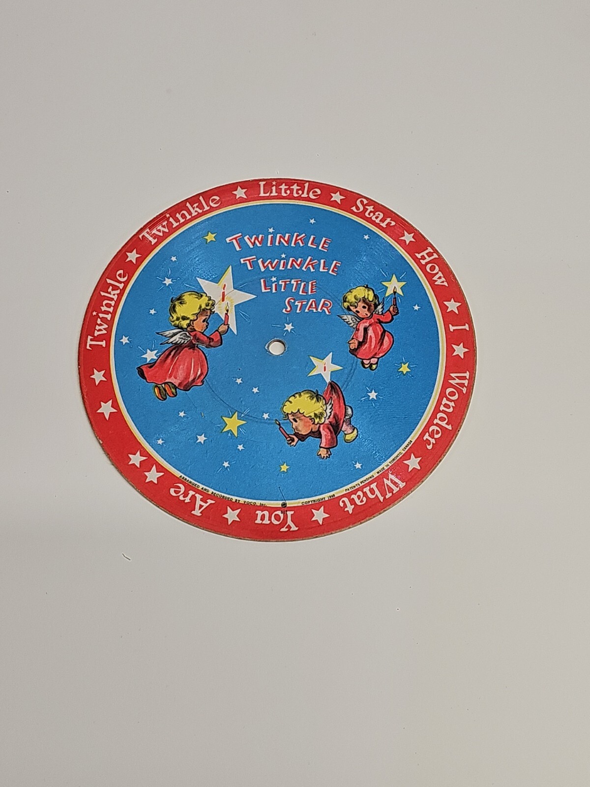 Vintage (1948) Childrens Record: Twinkle, Twinkle, Little Star & Early to Bed