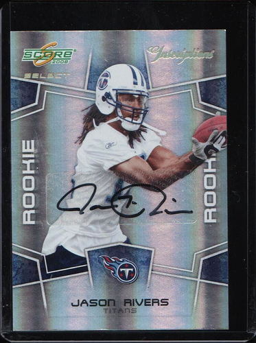 Jason Rivers (Titans) 2008 Score Select Inscriptions RC Autograph 573/750 Mint+