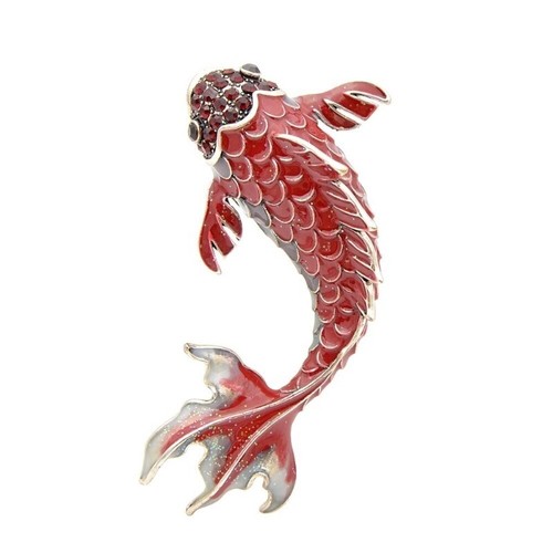 Fish Brooches for Women Large Carp Pins Animal Style Brooch Fashion Jewelry - Picture 10 of 12