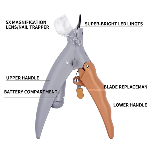 LED Light Pet Nail Clipper Sharp Blades for Large Small Dog Cat Nail Trimmers - Bild 7 von 12
