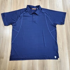 C-BUK by Cutter & Buck Golf Polo Mens Sz XL, Navy Blue, "Towboat Invitational"