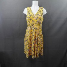 Banana Republic Women Dress 2 Yellow Floral Cottagecore Romantic Y2K Flowy Retro