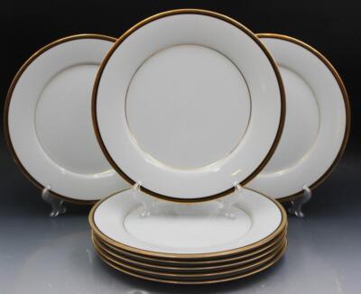 Vintage 1970s Noritake Elysee 6914 Pattern Set of 8 Dinner Plates