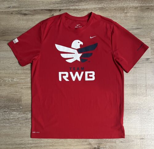 Nike Dri-Fit homme taille L équipe rouge RWB enrichissant la vie des anciens combattants - Photo 1 sur 9